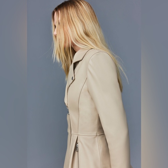 Mackage DAY Beige XS - Brand New Ladies Leather Jacket NWT - Picture 6 of 8